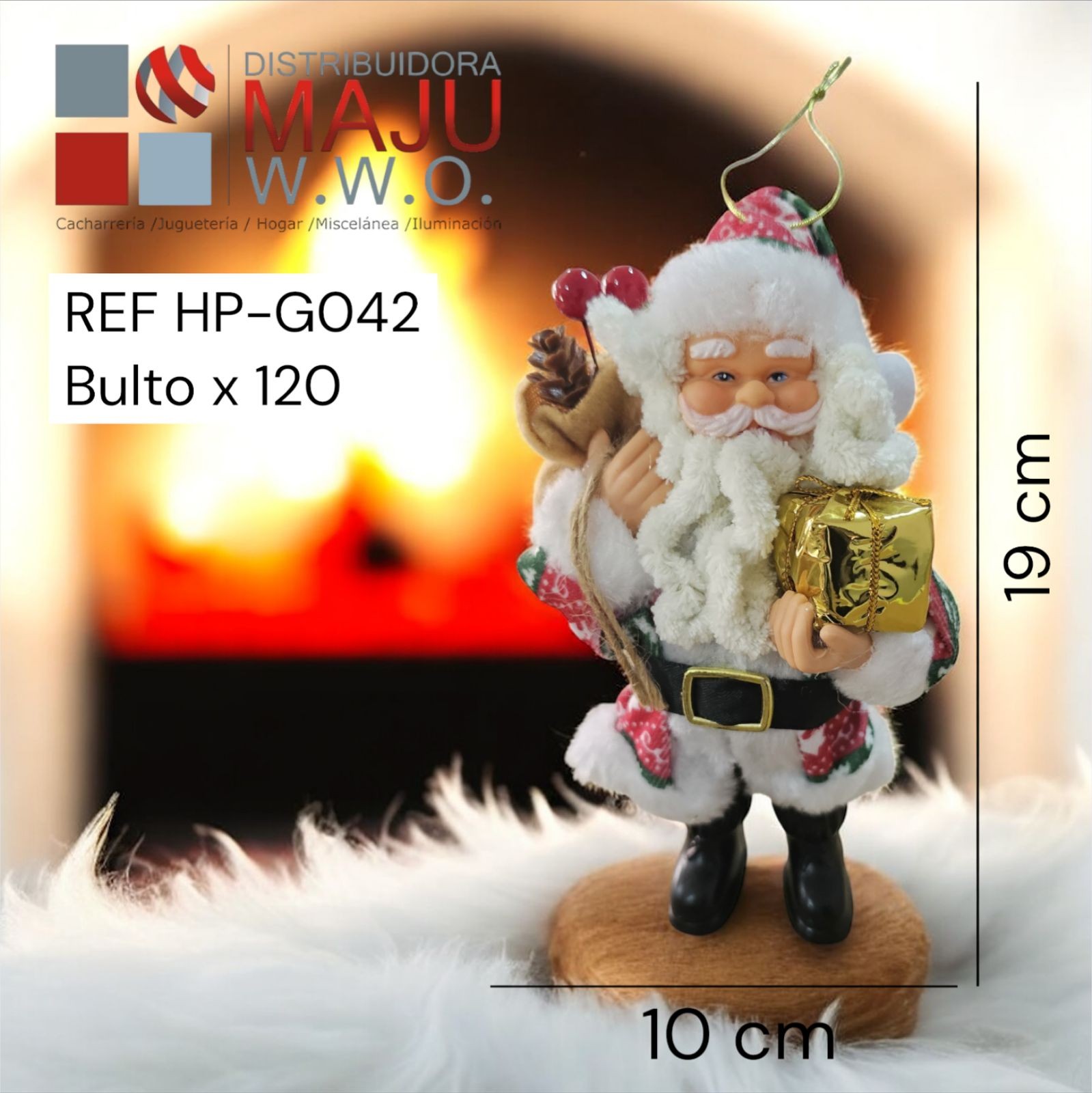 Muñeco De Navidad Santa Claus Color Rojo Y