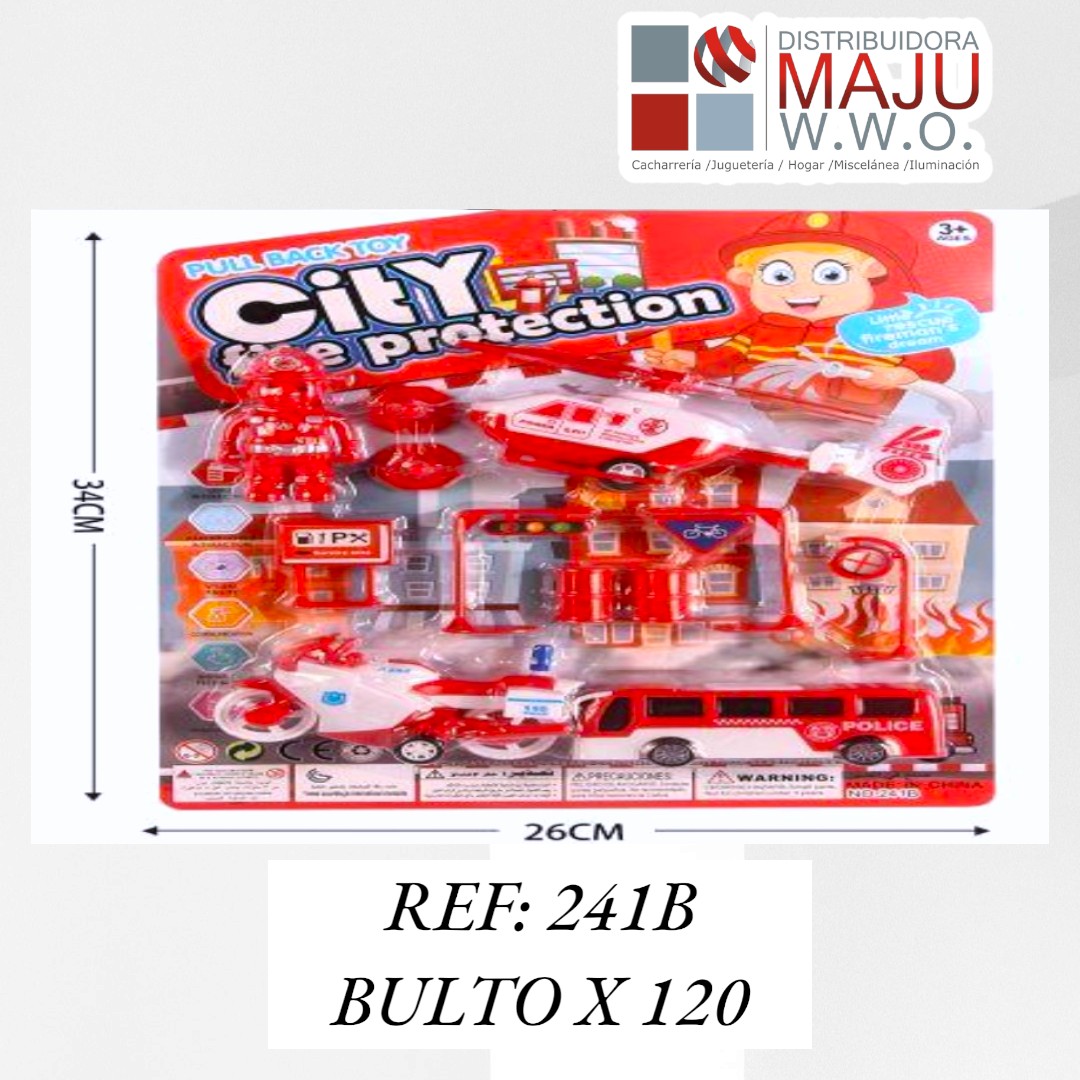 Juguete Set De Bombero En Blister