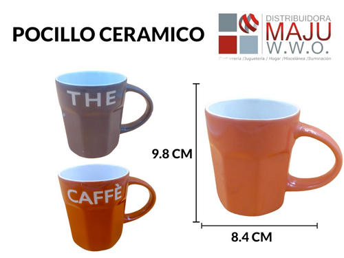 Poocillo Octogonal Ceramico Colores Terraco