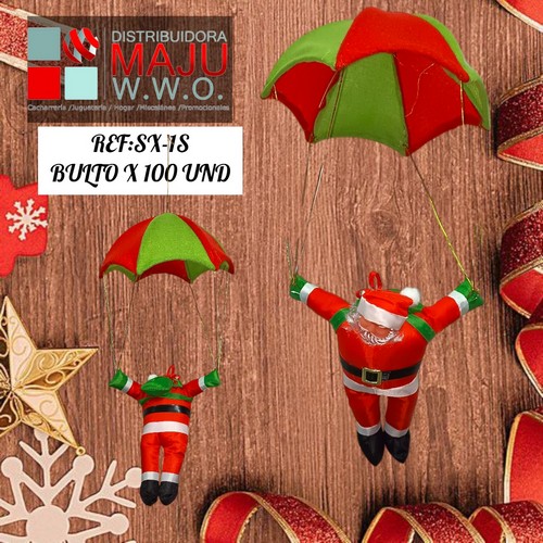 Papa Noel Paracaidas Peque?O 25X14Cm