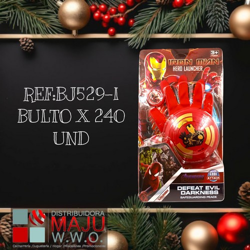 Guante Lanzador Super Heroe En Blister Esc