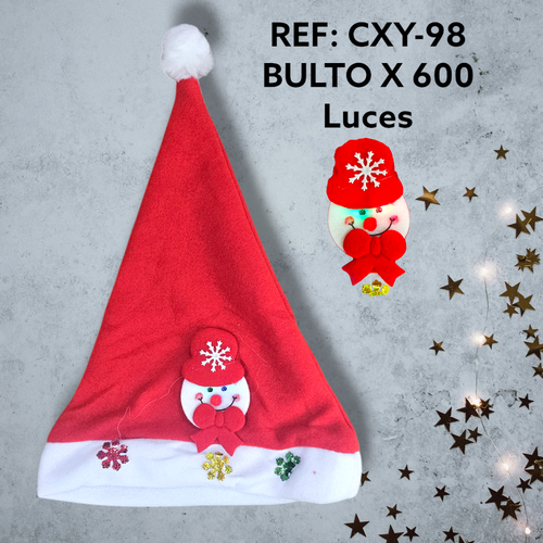 Gorro Navideño Con Caras De Santa, Snowman