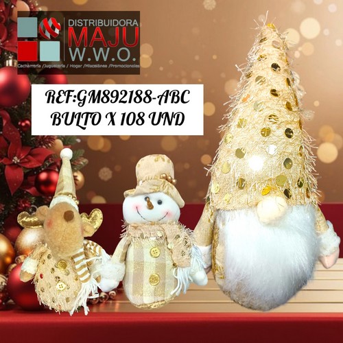 Mu?Ecos Navide?Os Sentados Dorados Co