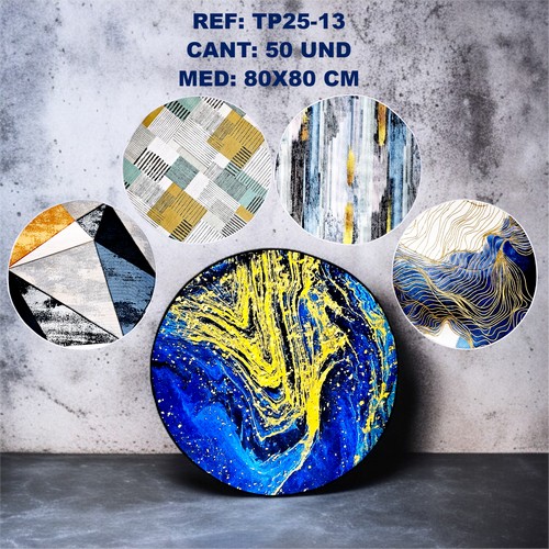 Tp25-13 Tapete Redondo 80X80 Cm Diseños Cl