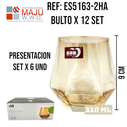 Vaso (Prisma B Ase Corrugado Hexagonal