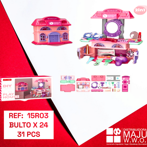 Juguete Set De Belleza Casa De Playa Con 31