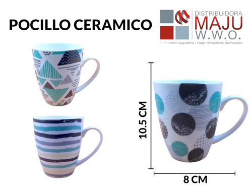Pocillo Ceramico 8Cmx10.5Cm Contraste Verde