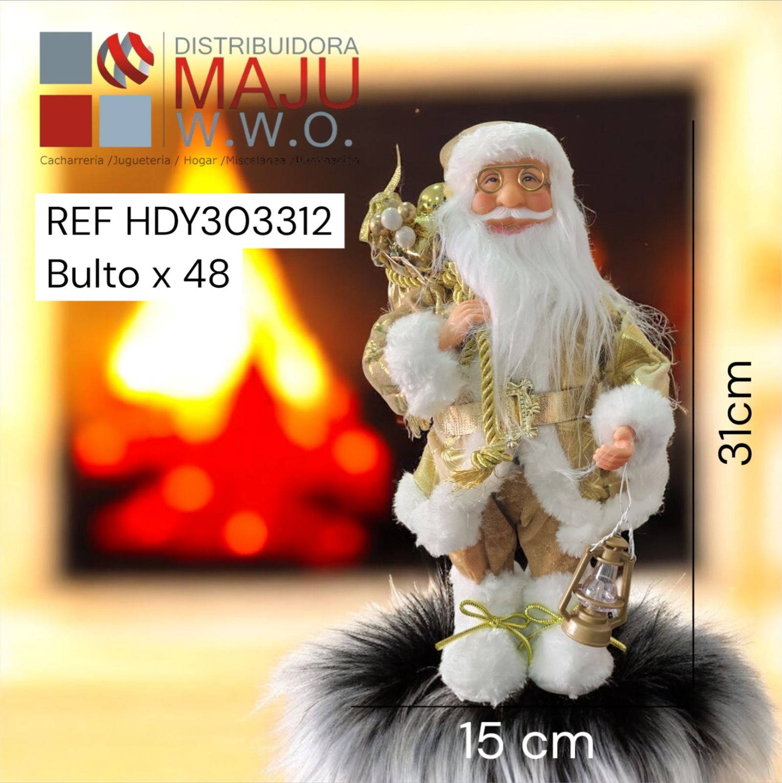 Muñeco De Navidad Santa Con Bolsa De Reg