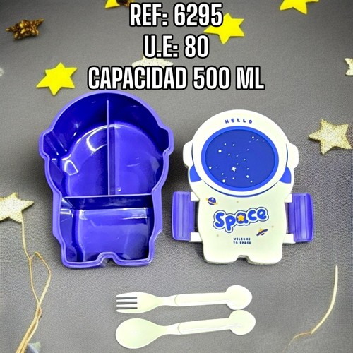 Lonchera Para Niños Con Cubiertos Astronauta