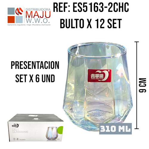 Vaso (Prism) Base Corrugado Hexagonal