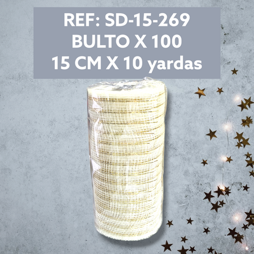 Mallas Navideñas De Amarillo Con Lineas