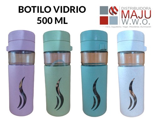 Botilo Grande En Vidrio Con Agarradera Diseño