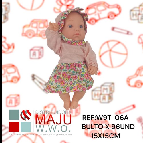 W9T-06A Muñeca Realista Con Bestido En Caja Median