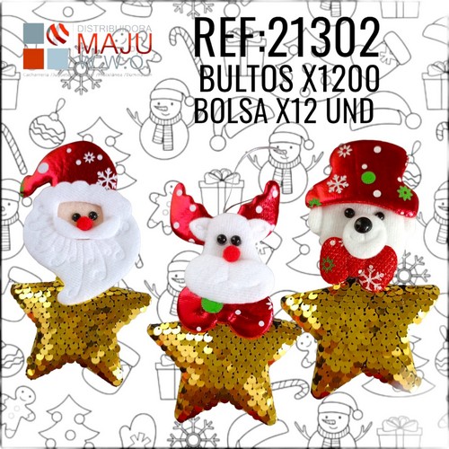 Muñeco Navideño Para Colgar Estrella Con L
