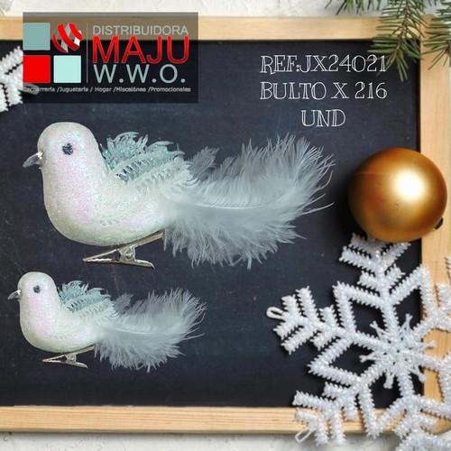 Pajarillos Navideños X4Pcs Pinza