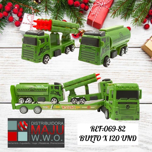 Tractomula Niñera Con Camiones Militares