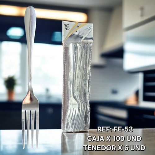 Juego Tenedor X6 Acero Inoxidable Fino