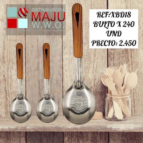Cucharones De Cocina Tipo Madera 28 X 8 Cm