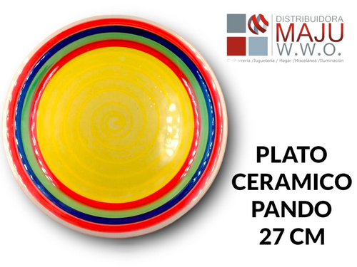 Plato Ceramico Pando Redondo De 10.5 Pulgad