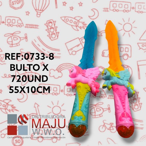 Espada De Unicornio Con Luces Y Sonidos Par
