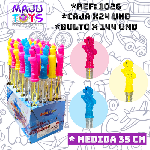 Burbujero Gigante Ponys 35X22Cm Caja X24Pcs