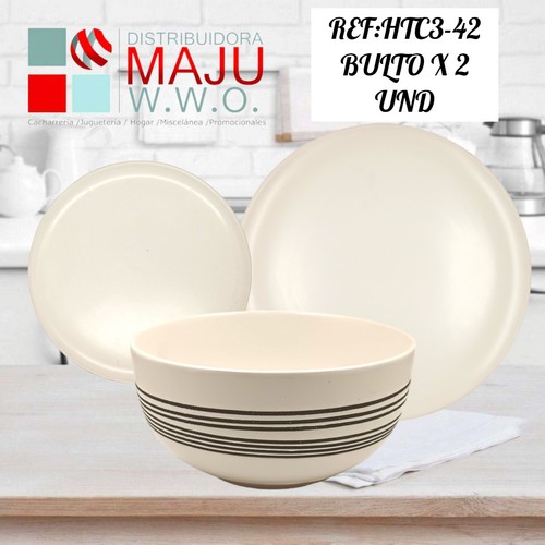 Vajilla De 12Pcs Blanco (Sopero, Seco, Pos