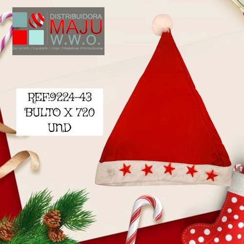 Gorro Navideño Con Estrellas X12Pcs