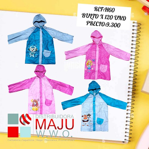 Impermeable Para La Lluvia Niños Surtido Color
