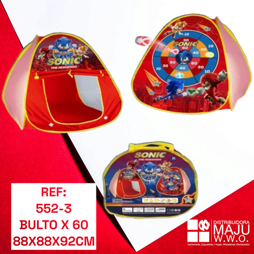 Carpa Infantil De Sonic 88*88*92Cm