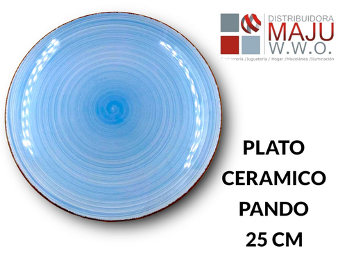 Plato Ceramico Redondo De 10 Pulgadas Multi