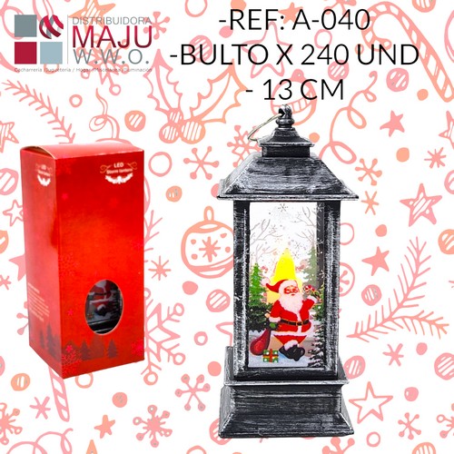 A-040 Lampara Clasica Led Navideña Pequeña Con Fig