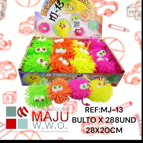 Mj-13 Bolitron Mechudo Grande Colores Neon Con Luz