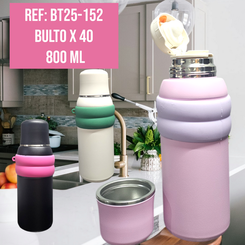 Botilo Tapa Vaso Varios Colores Acero Ino