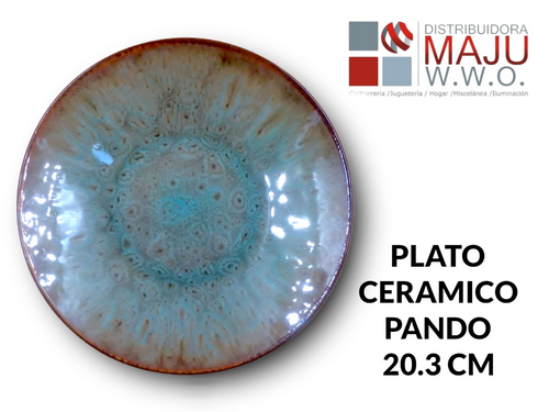 Plato En Ceramica Redondo De 20.3Cm Diseños Ba