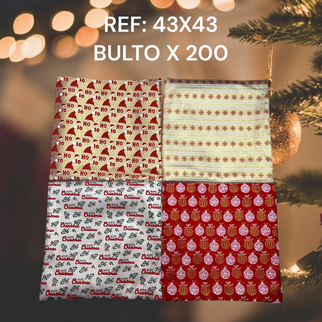 Cojin Navideño Rojo Brillante Con Cremallera