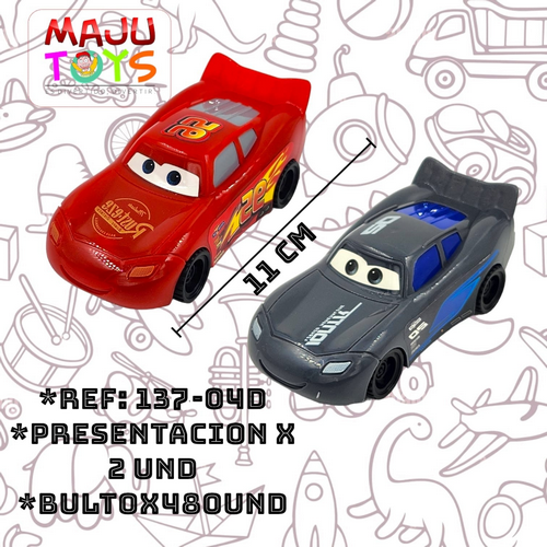 Carros De Impulso En Bolsa X 2 Pcs Cars