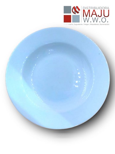 Plato Ceramico Semi Hondo Blaanco 20.3Cm
