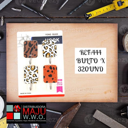 Ganchos Para Pared Con Adhesivos En Blister X