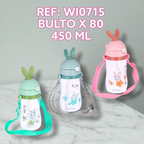 Botilo Tema De Conejos Flores 3 Colores 450