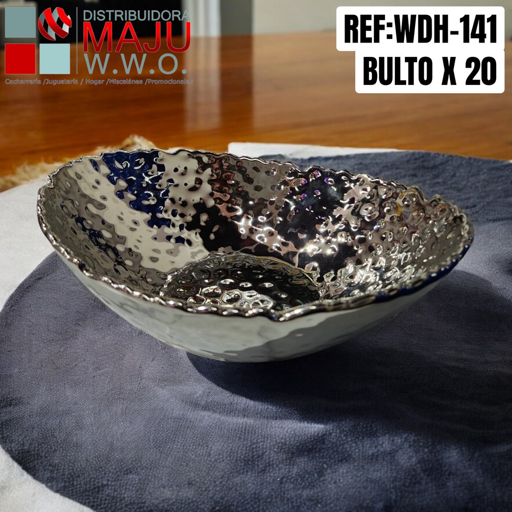 Frutero Metalizado En Ceramica De 2000Ml
