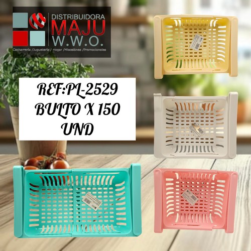 Canasta Para Nevera Colores 28X16Cm