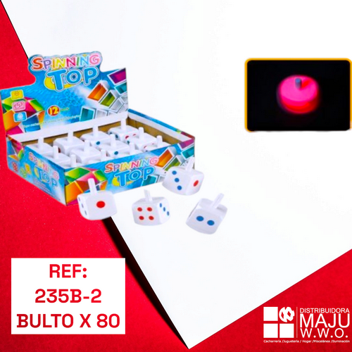 Juguete Trompo Dados 12 Pcs