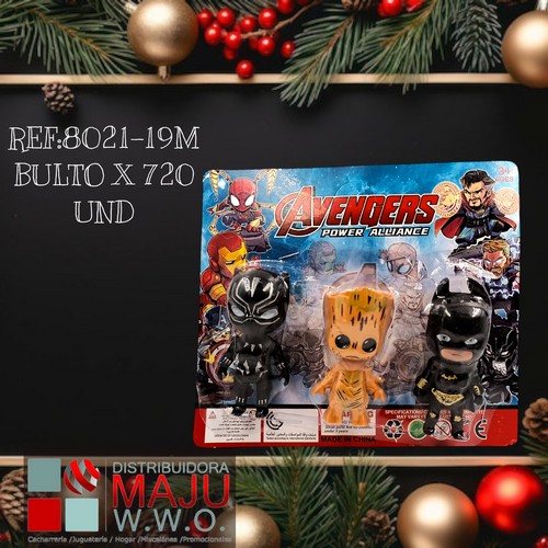 Super Heroes En Blister Miniaturas X3Pcs