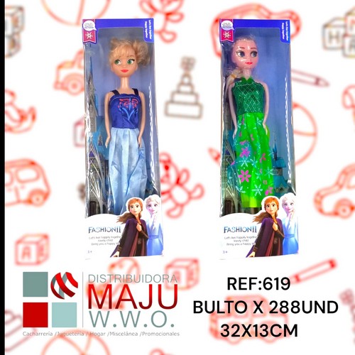 Muñeca Frozen En Caja Para Niñas 32X13Cm {Do86