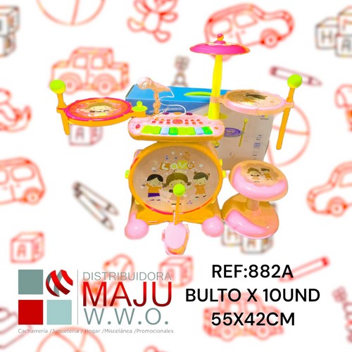 Bateria Con Luces Y Sonidos Para Niños(Requie