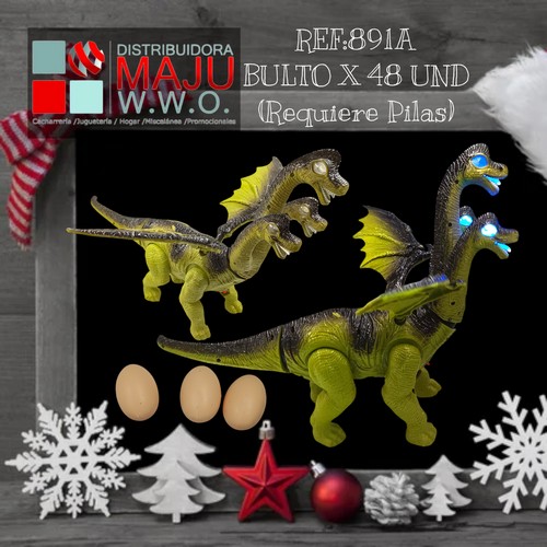 Dinosaurio De Tres Cabezas Con Huevos Sonido