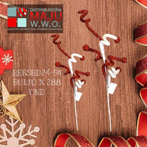 Pin Navideño Churruscos Con Bolas 64Cm
