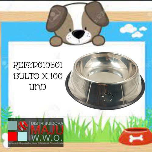 Comedero De Acero Inoxidable Para Mascota