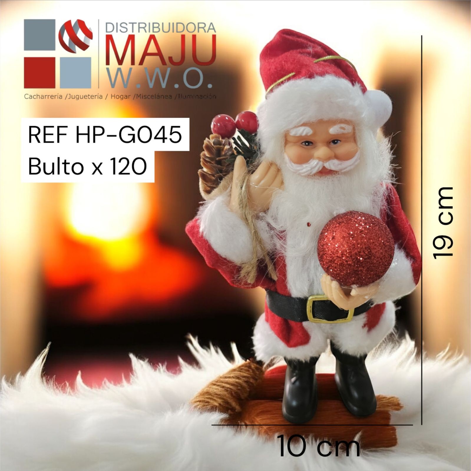 Muñeco De Navidad Santa Claus Color Rojo C