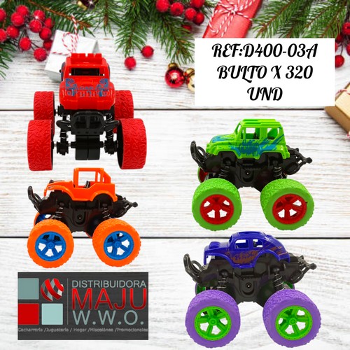 Monster Truck Impulso Llantas Colores Caj